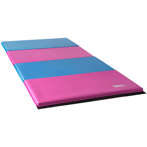 8ft x 4ft Pink and Light Blue Gymnastics Folding Mats