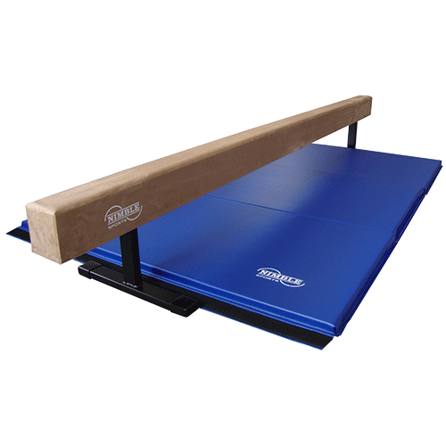 The Beam Store Tan Suede Balance Beam and Blue Mat Combo
